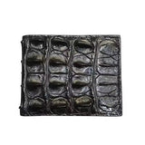 Business Men's Wallets Crocodile Genuine Leather Short Wallet Luxury Card Holder Purse(D)