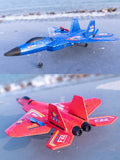 ANTSIR Remote Control Plane F-22 Raptor, 2.4GHz Durable Foam Rc Airplane with Smart Gyro/LED Lights/3 Rechargeable Batteries, RC Jet Glider Toy Gift for Kids Boys Girls 8-16 Year Old (Red)