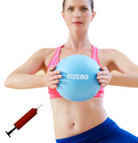 CIZEBO 8 inch Exercise Ball, Pilates Ball for Core Workout & Physical Therapy, Blue CIZEBO