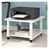 PXIWDAN Printer Stand 2 Tier Printer Stand with Wheels Cart Mobile Wood Metal for Home Office for Office(B)