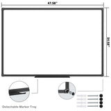 JILoffice Magnetic Whiteboard/White Board, Dry Erase Board 48 x 36 Inch, Black Aluminum Frame Wall Mounted Board for Office Home and School JILoffice