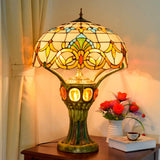 Tiffany Retro Style Stained Glass Table Retro Hotel Dining Room Villa Decorative Desk Lamp  Stained Glass Table Lamp