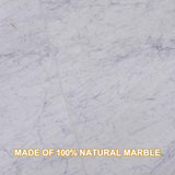 Koville Carrara Marble Paper Towel Holder Countertop, 6“ Genuine Stone Paper Towel Holder Stand for Kitchen Storage, for Standard or Jumbo-Sized Rolls