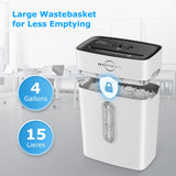 10-Sheet Cross Cut White Paper Shredder and 50 Pack Lubricant Sheets BONSEN