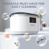 ZKH Ultrasonic Jewelry Cleaner, 48kHz High Frequency Sonic Jewelry Cleaner Machine with 500ml Capacity for Jewelry, Eyeglasses, Watch Straps, Earrings, Ring, Necklaces, Razors, Dentures