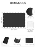 Fluxynara Scalloped Felt Bulletin Board, 35.4"x23.6", Black