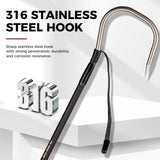 Carbon Fiber Fishing Gaff Saltwater Fish Gaff with S316 Stainless Steel Fishing Hook (Brown Gaff - 7' - 4'' Hook) TRHUNTER