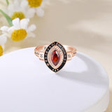Oseew Class 2027 Senior Graduation Ring for Women High School (Rose Gold)