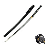 Hand Forged Damascus Steel Maple Leaf Katana, Visible Hamon Full Tang Sword