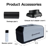 Countrymod Portable Air Conditioner Camping 5000BTU Fast Cooling Portable Ac Unit 110V AC Tent Air Conditioner with Remote Control Portable Ac for Camping, Tent, RV, Boat and Fishing