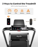 Acezoe Walking Pad Treadmill with Incline and Handle Bar, 2 in 1 Foldable Treadmills for Home Small Office, 300lbs Portable Compact Under Desk Treadmill with Remote Control, LED Display and Apps