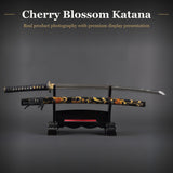 Tomoe Blossom Katana, 1045 Carbon Steel Hand Forged Full Tang Sword