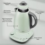 BUYDEEM K740 Electric Kettle with Temperature Control, 12H Keep Warm, Quick Boil, Stainless Steel Hot Water Boiler for Tea Coffee Milk, 1.7L, Cozy Greenish