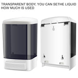 CATTREES 8-Pack Soap Dispenser Wall Mount 1000ml (33.8oz)–Commercial Heavy-Duty Plastic Liquid Dispenser for Soap,Shampoo,Hand Sanitizer–Manual Pump for Bathroom, Kitchen,Restaurant,Hotel (8 x 1000ml)