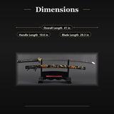 Tomoe Blossom Katana, 1045 Carbon Steel Hand Forged Full Tang Sword
