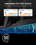 Acezoe Walking Pad Treadmill with Incline, 2 in 1 Folding Treadmills for Home Small Office, 300lbs Portable Compact Under Desk Treadmill with LED Display and Apps