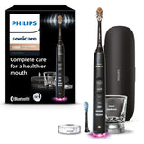 Philips Sonicare DiamondClean Smart 9300 Electric Toothbrush, Sonic Toothbrush with App, Pressure Sensor, Brush Head Detection, 4 Brushing Modes and 3 Intensity Levels, Black, Model HX9903/15