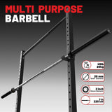 7FT Olympic Barbell 45 lb Barbell 2 INCH 1000lbs Capacity Olympic Bar with Moderate Knurling For Squats Curls Deadlifts Silver and Black