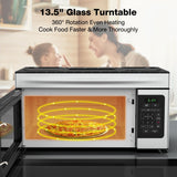 30" Over the Range Microwave Oven, ThermoMate 1.7 Cu. Ft. Capacity Microwave Over the Stove with One Touch, 1000 Cooking Watts, 300 CFM, 10 Power Levels, LED Lighting, Stainless Steel