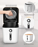 iDOO Electric Composter for Kitchen, 3L Countertop Compost Bin, Odorless Kitchen Composter, Indoor/Outdoor Compost Machine, Turn Food Waste into Fertilizer, Auto-Cleaning, White