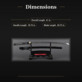 Damascus Empire Wheel Katana, 1045 Carbon Steel Hand Forged Full Tang Sword