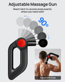 HEYCHY Massage Gun Deep Tissue with Heat Therapy, 12mm Amplitude Muscle Massager for Athletes, 5 Speeds & 4 Modes Massager Gun for Neck Back Shoulder Leg Pain Relief - Perfect for Men, Black