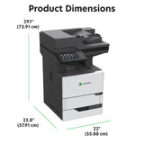 Lexmark MX721ade Monochrome Laser Printer, Integrated Duplex, 7-inch Color Touch Screen, Energy Star