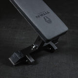 Titan Fitness Elite Series Single Post Flat Bench, 2.5" Thick HeftyGrip Vinyl Pad, Rated 1,000 LB, Dedicated Home Gym Competition Weightlifting & Strength Training Utility Bench Titan Fitness