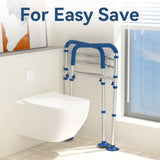 Loyoda Toilet Safety Rails for Seniors,Adjustable Toilet Handles for Elderly and Disabled (350 Lb),Foldable Toilet Rails Fit Most Toilets