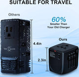 SARQW Travel Converter Adapter Voltage Converter that Steps Down 220 Volts to 110 Volts for use in Over 200 Countries,Including The U.S., U.K., Europe, and Australia (Black)