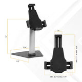 Mount-It! Universal Tablet POS Stand with Key Lock, Bolt-Down Base, Silver