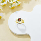 Oseew 2027 Custom Gift Graduation Ring for Women High School (Yellow Gold)