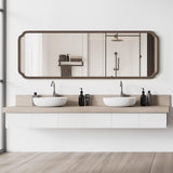 WallBeyond Full Length Mirror Wall Mounted 71"x24", Rustic Wooden Frame Floor Mirror, Large Full Body Mirror for Bedroom, Leaning or Hanging Against Wall (Walnut Solid Wood)