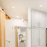 LUXRITE 4 Inch LED Recessed Light, ECO Backlit Mini Panel Spotlight, 5CCT 2700K-5000K, 1000 Lumens, High Output, 11 Watts, Dimmable, IC Rated, Wet Rated, ETL Listed, Energy Star, Sqaure (24 Pack)