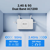 Router Dual Band Wireless Internet Router, Speed Up to 1.2 Gbps, 4 x 1000 Mbps Gigabit Ethernet Ports