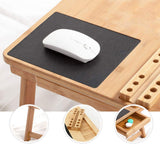 Laptop Stand Lap Desk Table with Adjustable Leg Flower Pattern Foldable Breakfast Serving