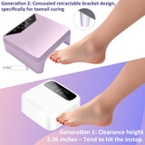 GiGiBright 78W UV LED Nail Lamp with Adjustable Telescopic Stand, Corded Nail Dryer for Gel Nails, 39 LEDs, 30/60/99/180s Timers, Removable Base for Home & Salon