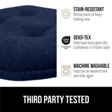 GORILLA GRIP Slip Resistant Tufted Chair Cushions, No Ties Required, Set of 6 Memory Foam Pads for Dining Room, Kitchen Table