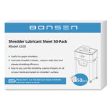 16-Sheet Cross Cut Paper Shredder and 50 Pack Lubricant Sheets BONSEN
