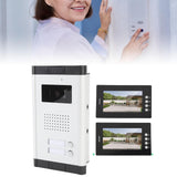 Wireless Video Intercom Entry System, 7 Inch HD CMOS Doorbell Kit with 2 Indoor Extensions, 120° Wide Angle Door Camera, No Separate Power Supply Needed