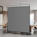 Carivia Room Divider Screen,6 Ft Single Panel Room Divider,69''W x 70''H Room Screen Divider Freestanding, Privacy Screen Single Panel for Room Separation,Portable Partition Room Separators,Grey Carivia