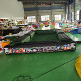 Giant Inflatable Snooker Football,Full Set Human Football Pool Table with 16 Balls,Black Inflatable Billard for Soccer Event Interactive Game (Table+16pcs Balls, 4.8x3.9m 16x13ft)