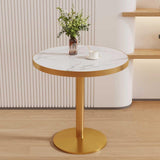 60cm Mid-Century Modern Round Dining Table for 2-4, Pedel Base, Slish Black Design for Home Office, Living Room, Kitchen & Leisure Spaces