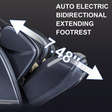 Duet Massage Chair-4D & 3D Dual-Mechanism Zero Gravity Recliner with Yoga Stretch and Electric Automatic Footrest Extension-Full Body Relaxation (Black) Alfine