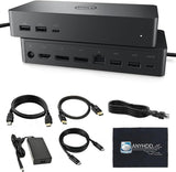 Dell Docking Station Dual Monitor Bundle - USB-C/USB-A Universal Dell Dock for Laptops Comes with 130W Adapter
