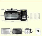 Breakfast Station 3-in-1, Versatile Breakfast Maker Coffee Maker, Non-Stick Griddle, 4-Slice Toaster Oven – for Kitchenettes and Apartments