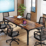 6.5FT Conference Table, 78.7-Inch Rectangle Meeting Seminar Table, Large Business Table for 6-8 People (Only Table)