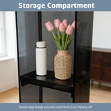 Acrylic Church Pulpit, 47" 12mm Thick Clear Podium Lectern with Storage Shelf, Transparent Heavy-Duty Lectern for Church