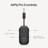 Twelve South AirFly Pro 2, Bluetooth Adapter, Pair 2 AirPods, Black