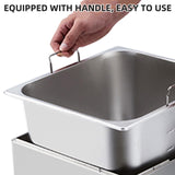 GAOMON 22 Liter Electric Fryer with Basket & Lid, 23.2QT Dual Tank Deep Fryers for Restaurant Home Use, Adjustable Temperature